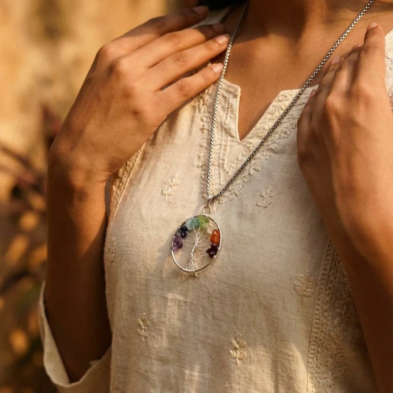7 Chakra Tree of Life Pendant - Image 4