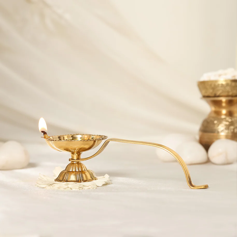 Brass Aarti Diya - Image 2