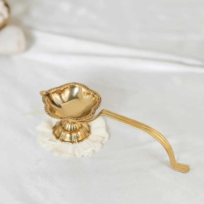 Brass Aarti Diya - Image 3