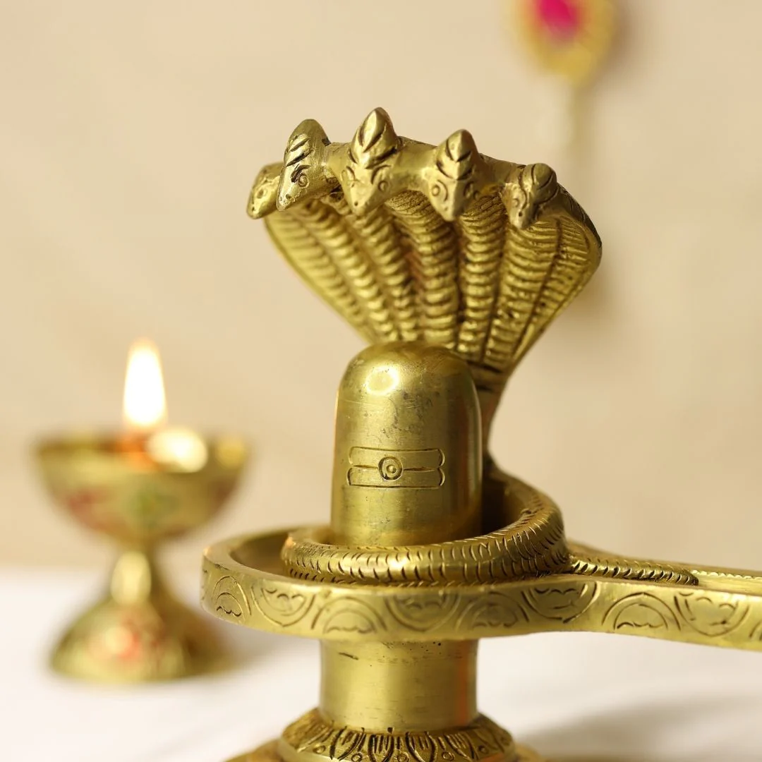 Brass Shivalinga Statue - Image 5