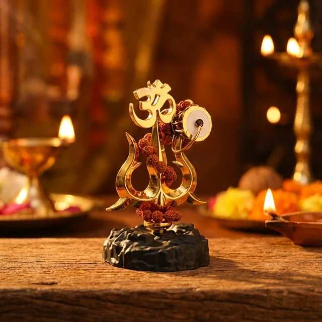 Trishul Damroo with Original Rudraksha - Image 3