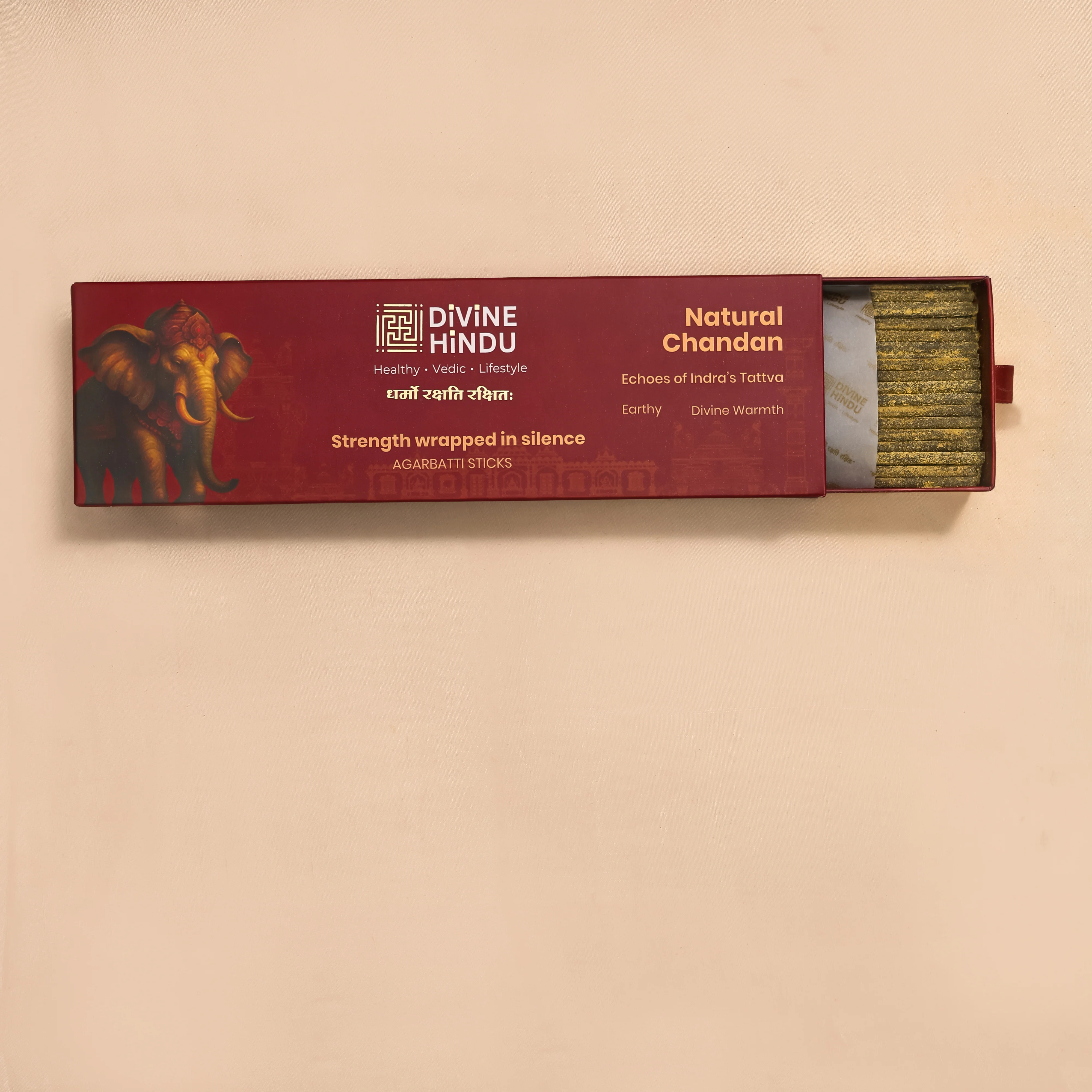 Divine Hindu Natural Chandan Agarbatti / Incense Sticks (Pack of 30) - Image 2