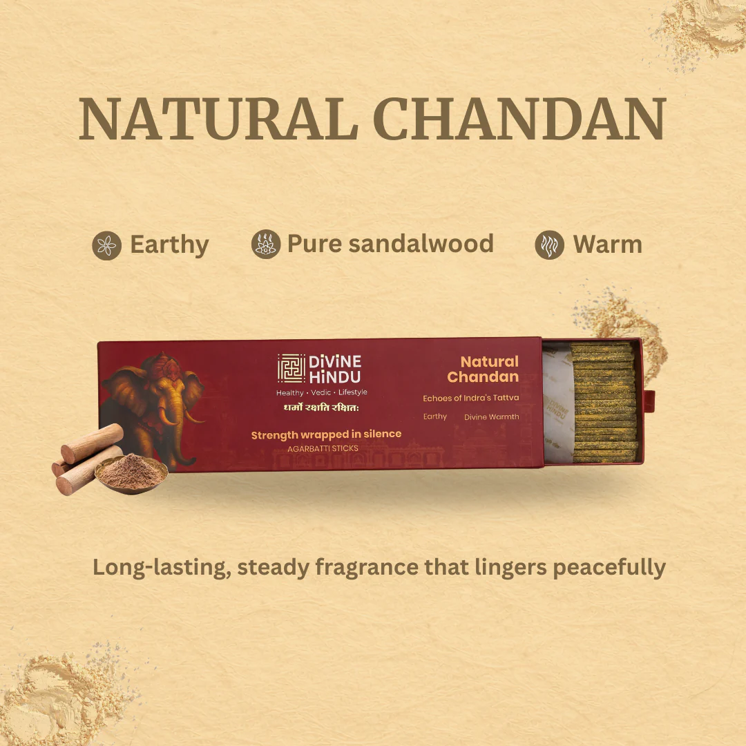 Divine Hindu Natural Chandan Agarbatti / Incense Sticks (Pack of 30) - Image 3