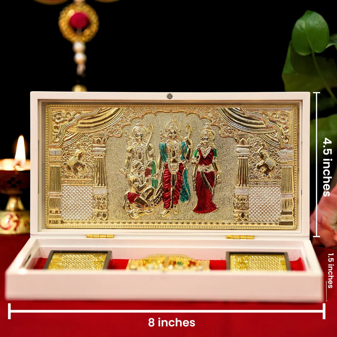 Divine Ram Darbar Pocket Temple - Gold Plated - Image 2