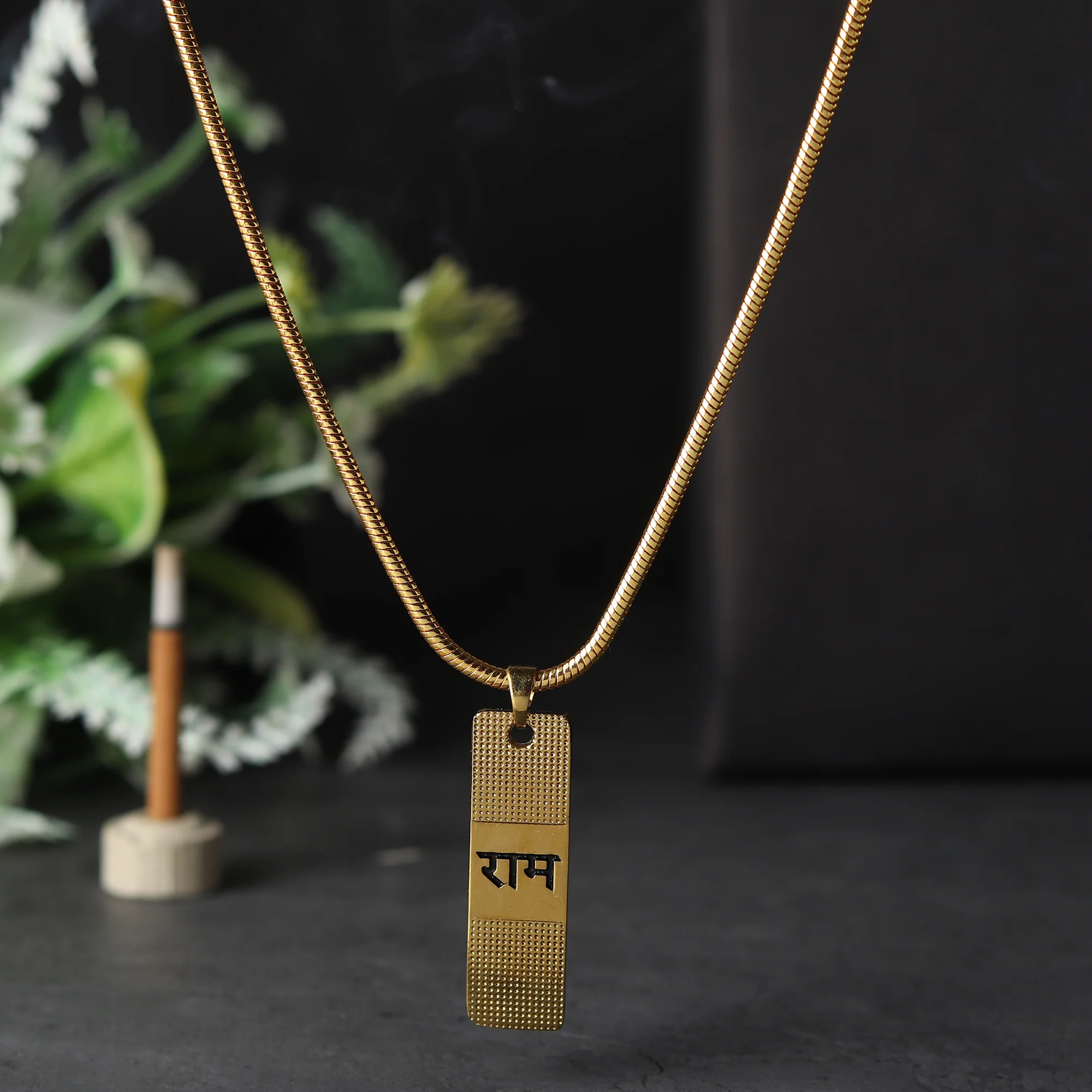 Gold Plated Ram Pendant With Chain - Image 4