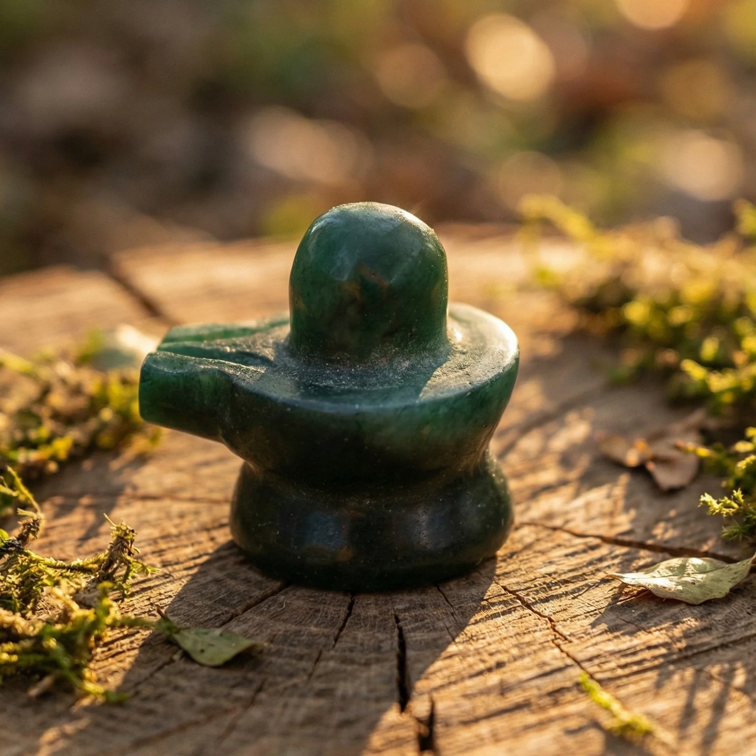 Green Jade Shivling - Image 3