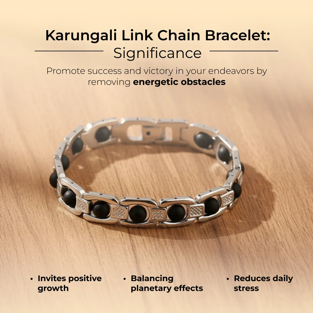 Karungali Link Chain Bracelet - Image 3