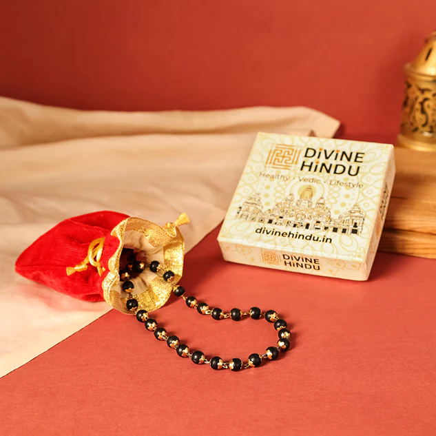 Divine Karungali Malai with Gold Capped Beads | Govt Lab Certified - Image 4