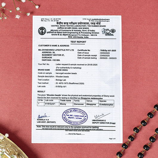 Divine Karungali Malai with Gold Capped Beads | Govt Lab Certified - Image 8