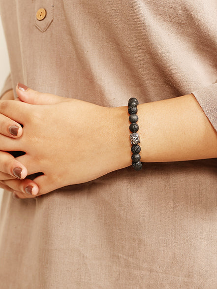 Lava Stone Buddha 7 Chakra Healing Bracelet - Image 5