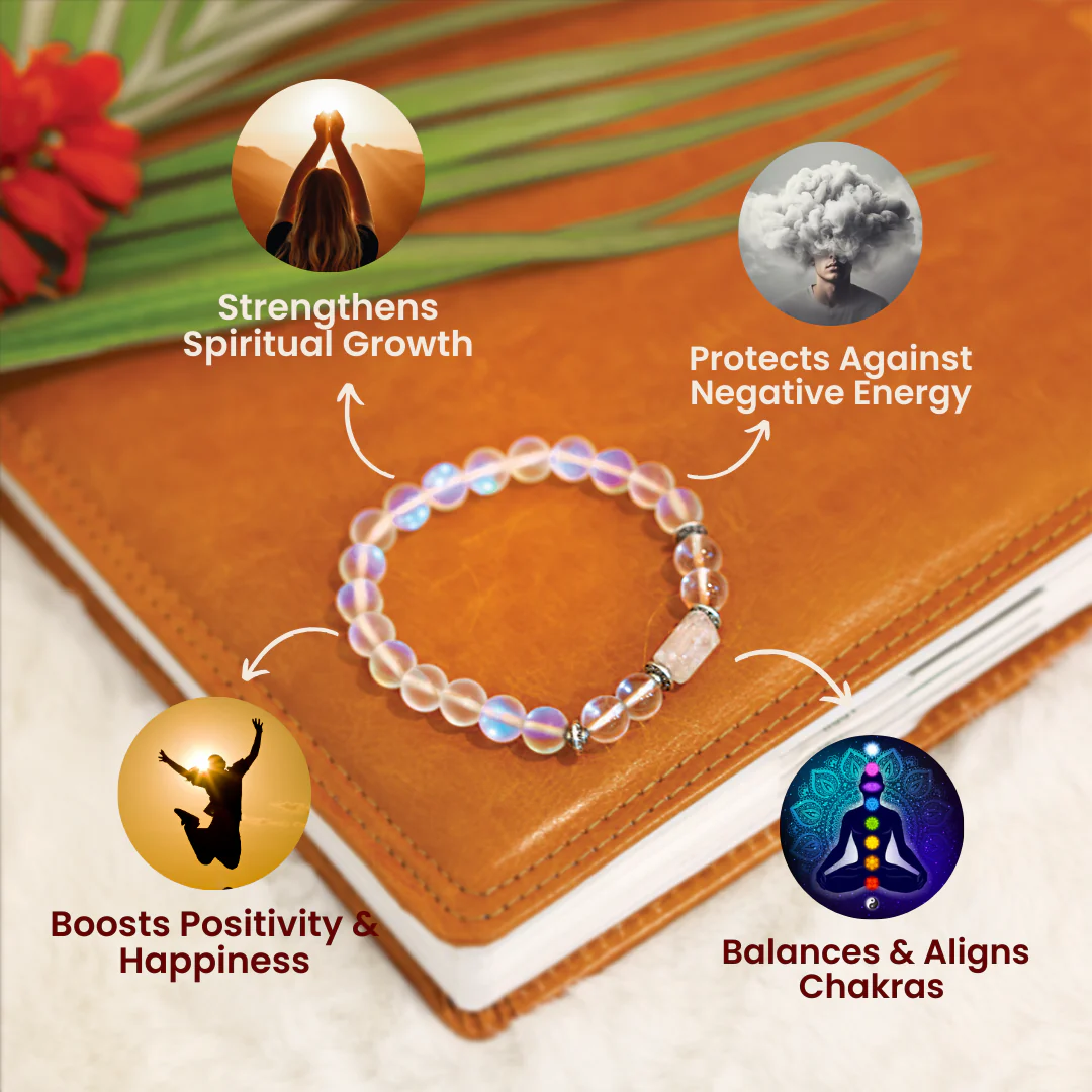 Rainbow Aura Stone Bracelet (Tula Rashi) Libra - Image 5