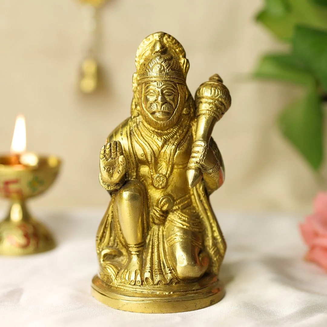 Lord Hanuman Brass Idol - Image 2