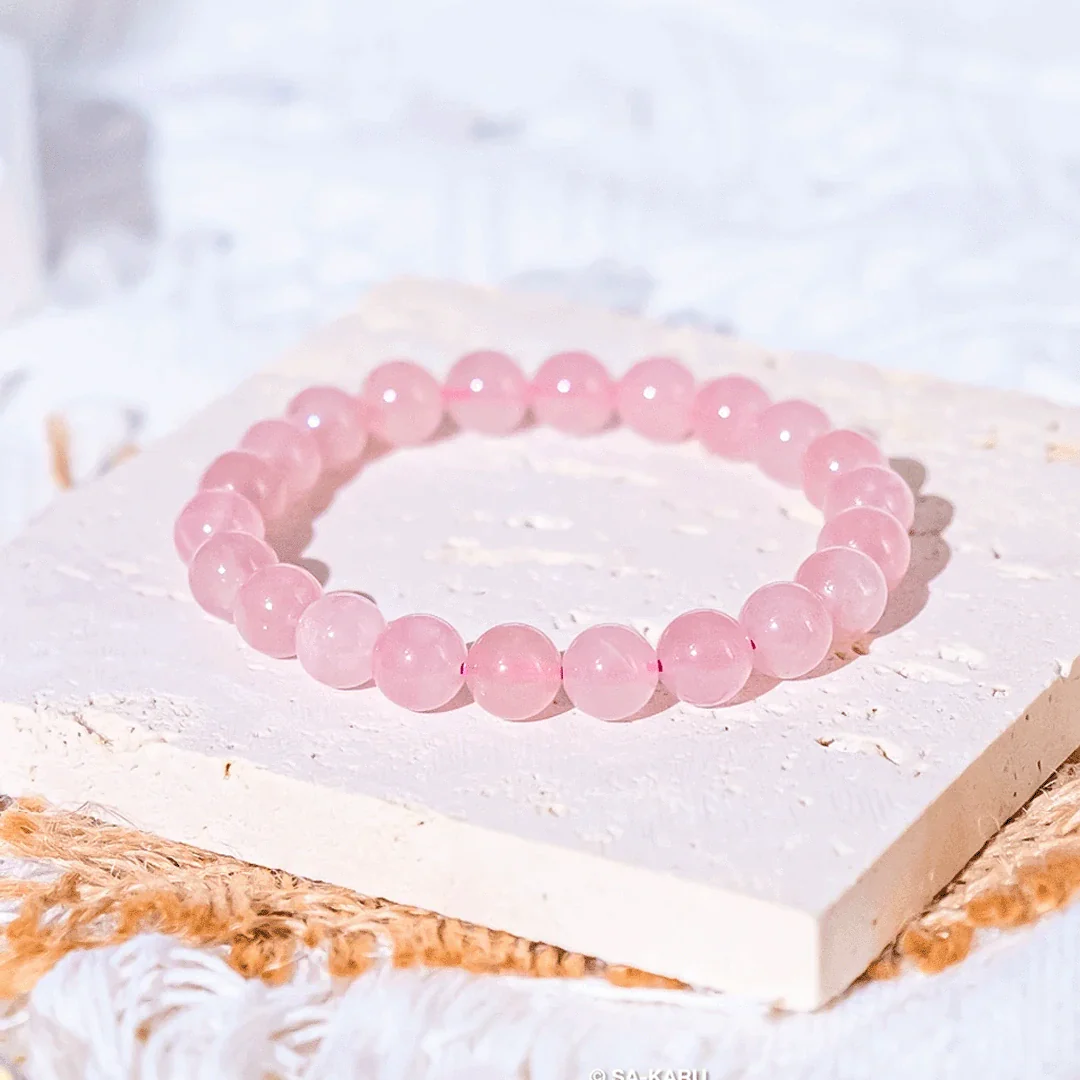 Rose Quartz Stone Bracelet - Image 2