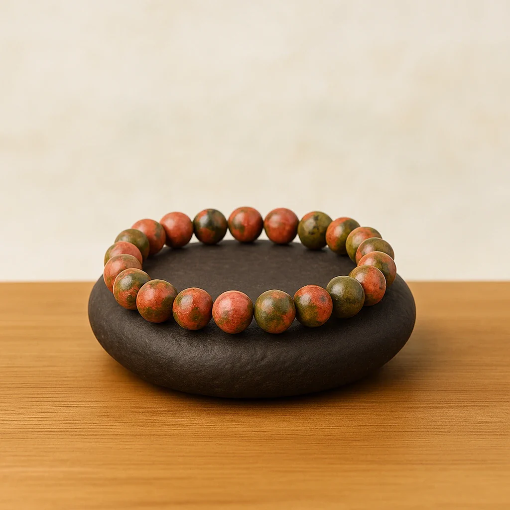 Unakite Stone Bracelet - Image 2